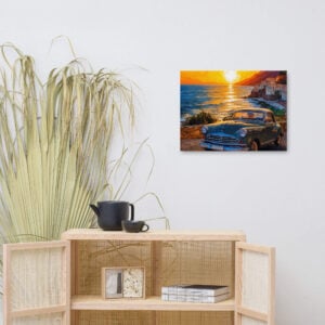 Impasto painting of sunset in Amalfi - Image 2