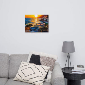 Impasto painting of sunset in Amalfi - Image 3