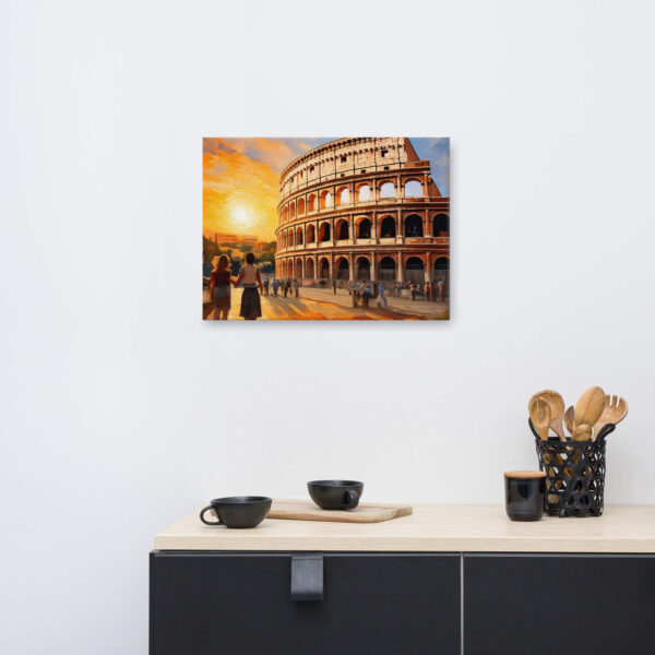 Impasto painting of the Colosseum in Rome
