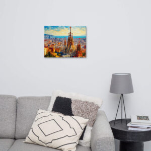 Impasto painting of Barcelona - Image 3