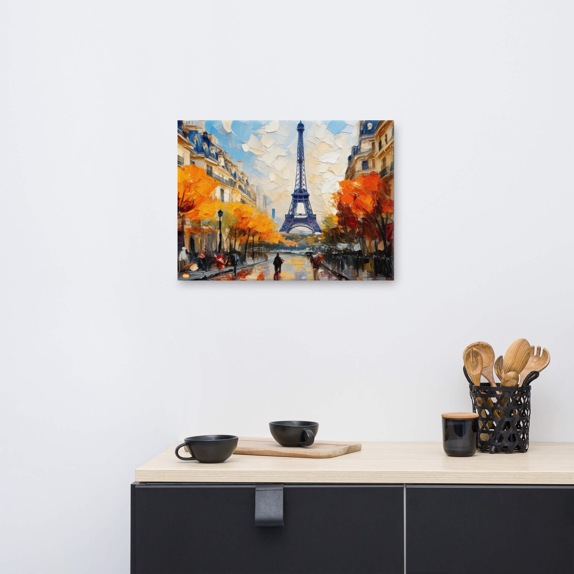 Impasto painting of Eiffel Tower - Image 3