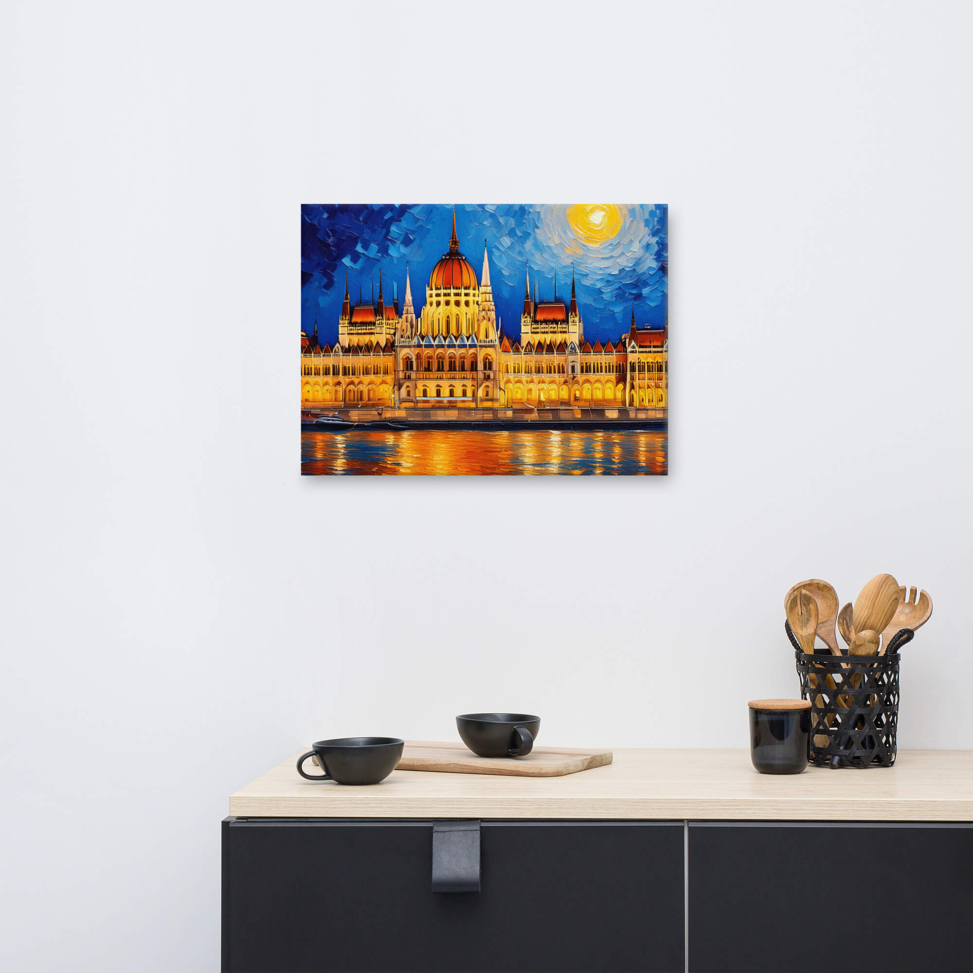 Impasto painting Parliament of Budapest - Image 2