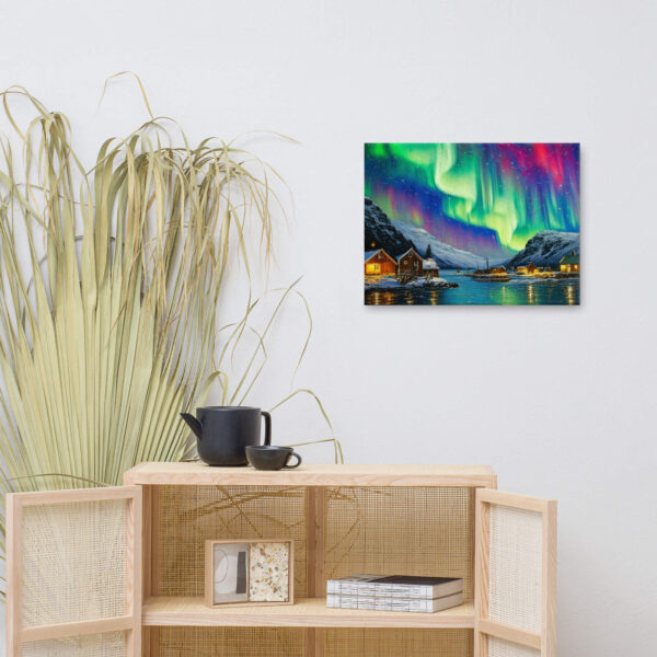 Impasto painting of Northern Lights