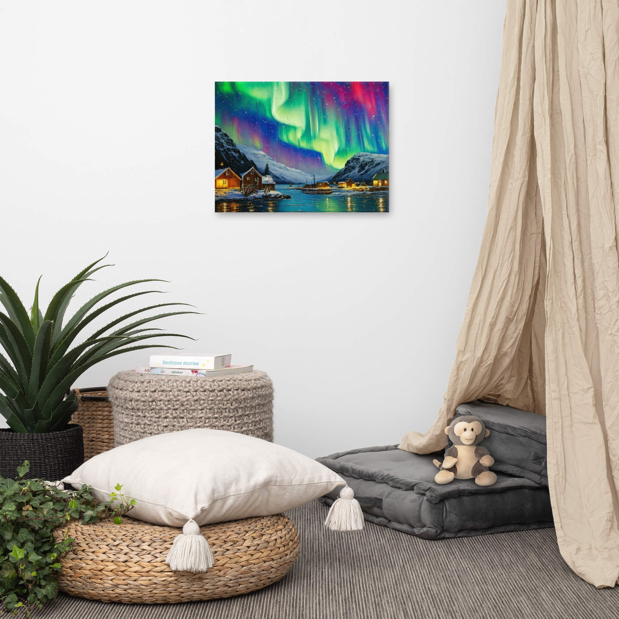 Impasto painting of Northern Lights - Image 2