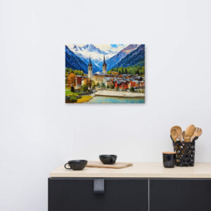Impasto painting of St. Moritz - Image 3