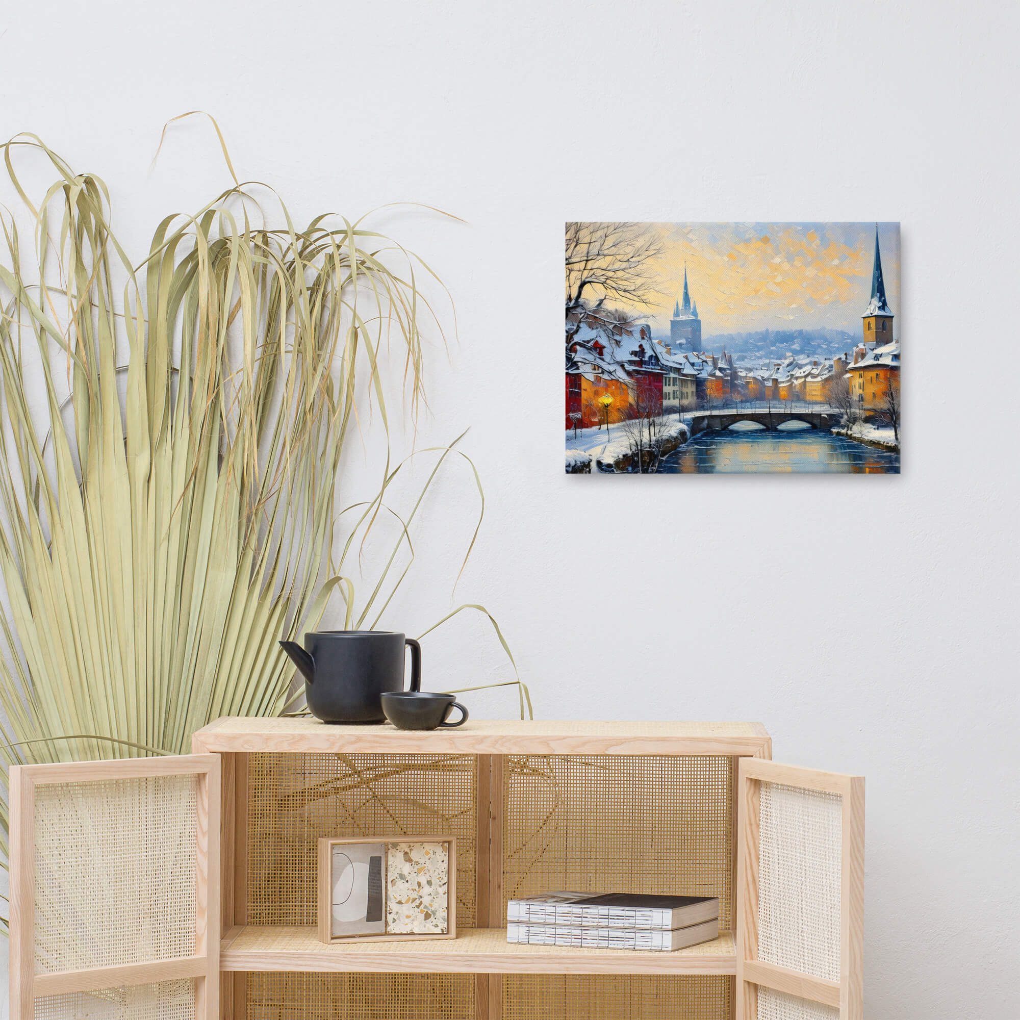 Impasto painting of Zurich - Image 2