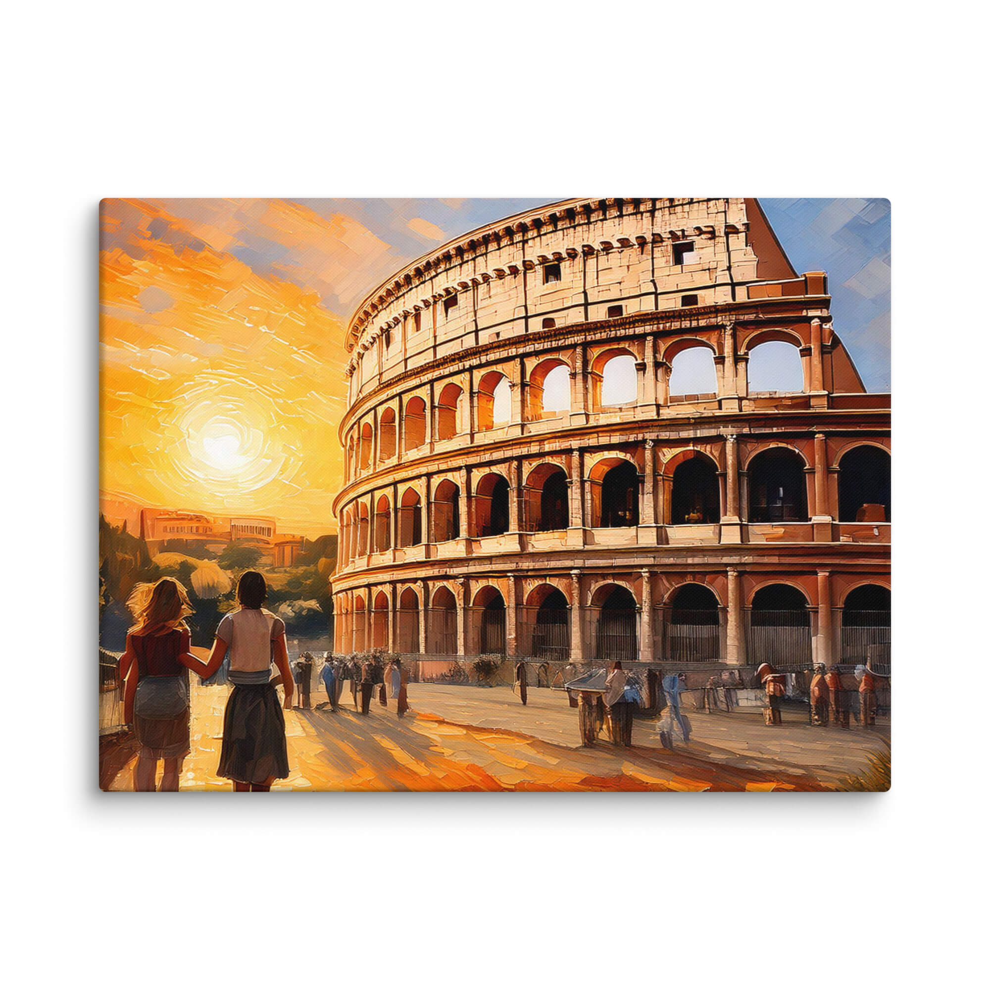 Impasto painting of the Colosseum in Rome - Image 1