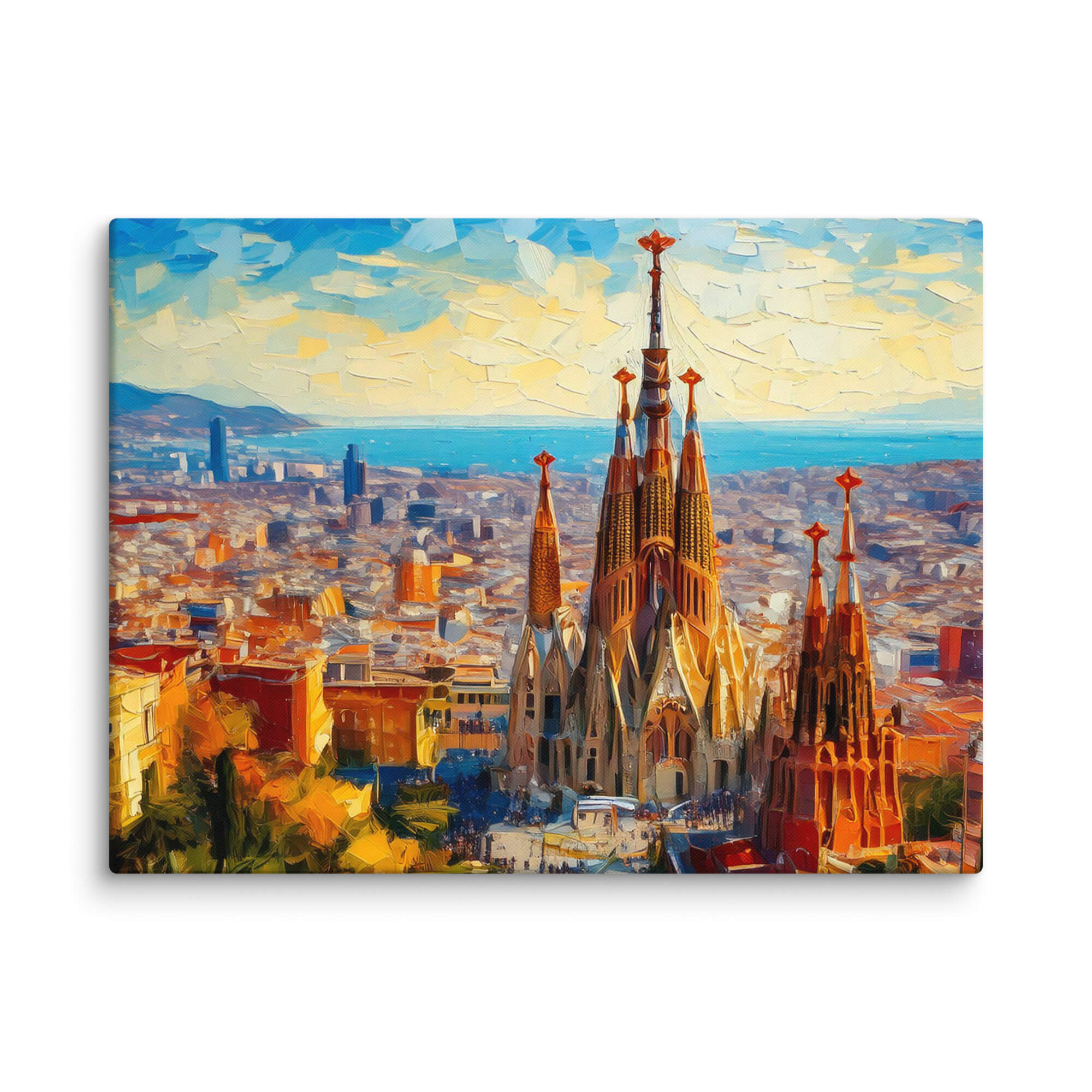 Impasto painting of Barcelona - Image 1