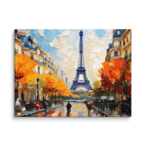 Impasto painting of Eiffel Tower