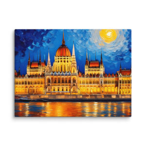 Impasto painting Parliament of Budapest