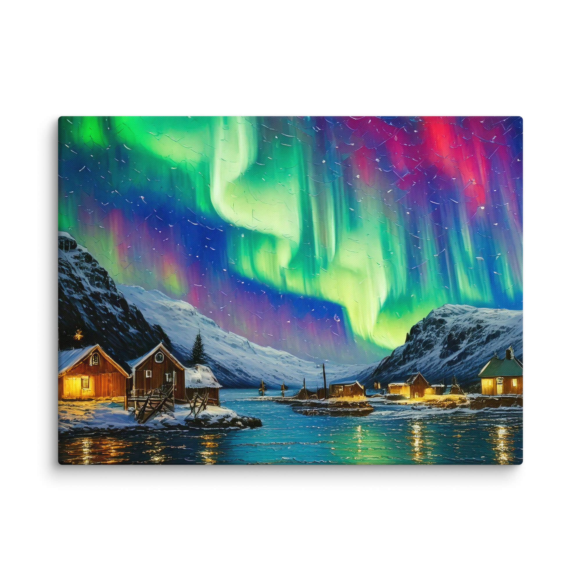 Impasto painting of Northern Lights - Image 1
