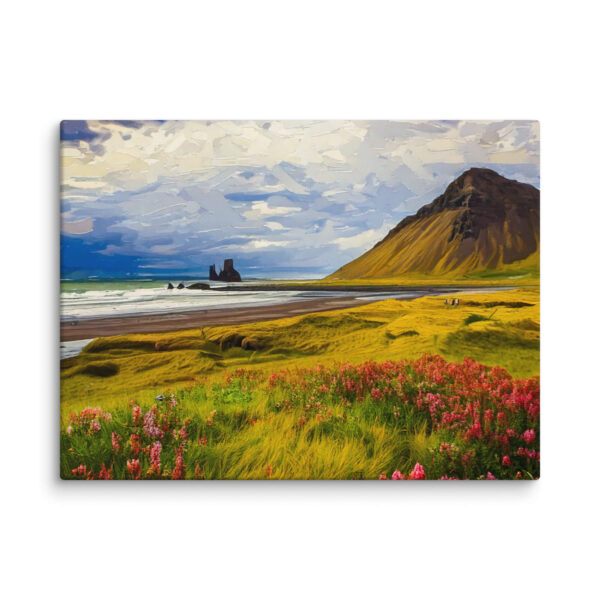 Impasto painting Iceland landscape