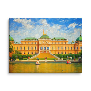 Impasto painting of Schönbrunn Castle, Vienna