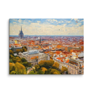 Impasto painting of Madrid