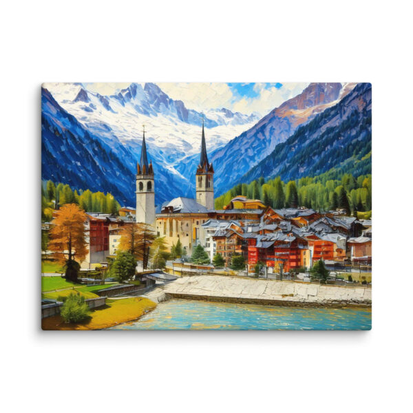 Impasto painting of St. Moritz