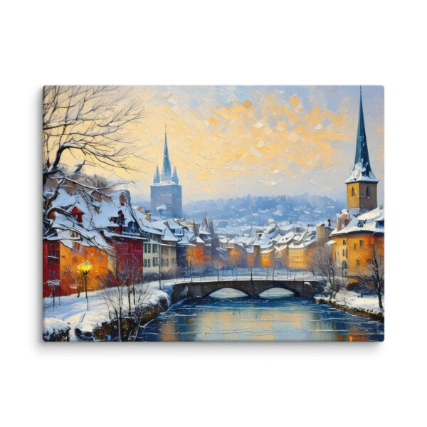 Impasto painting of Zurich